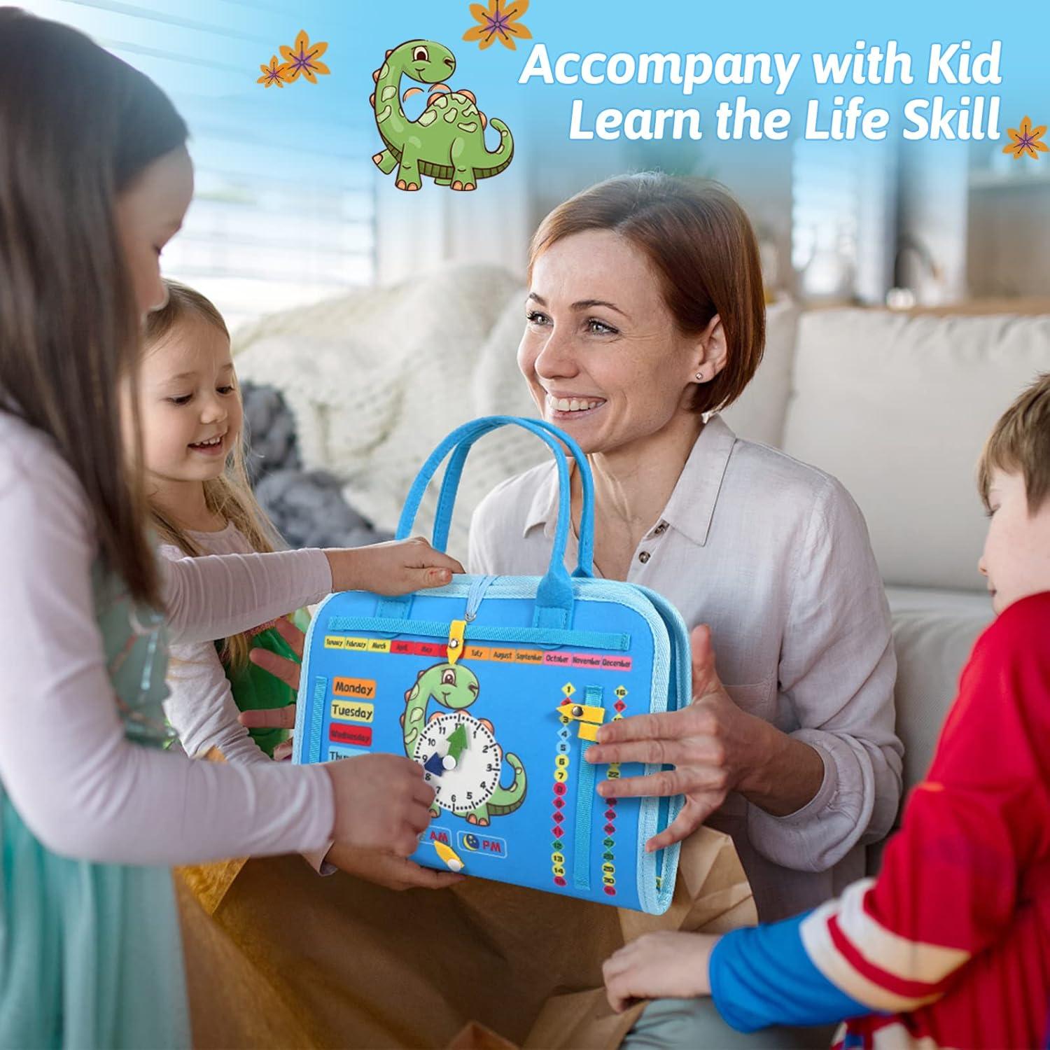 Tablero Ocupado Montessori Quiet Flower 8 en 1 para Niños