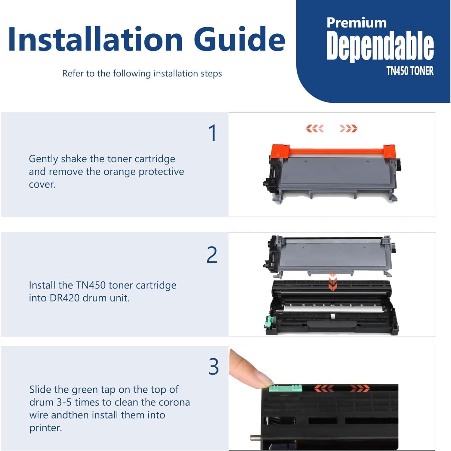 Cartucho de Tóner Negro TN-450 Aluminio 2-Pack Alto Rendimiento