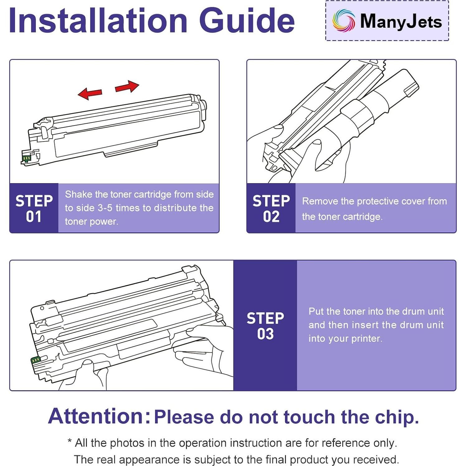 Cartucho de Tóner Compatible ManyJets TN229XL para Brother - 4 Pzs