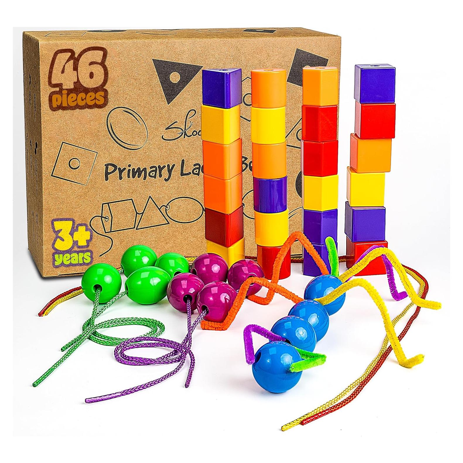 Cuentas para Enhebrar Skoolzy Jumbo 46 Piezas para Niños