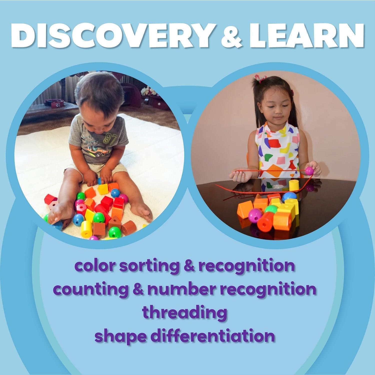 Cuentas para Enhebrar Skoolzy Jumbo 46 Piezas para Niños