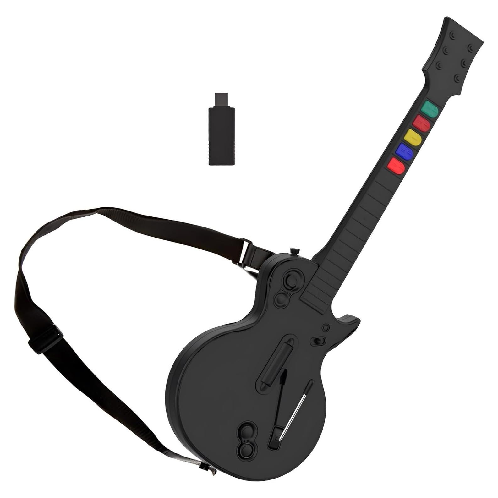 Controlador de guitarra inalámbrico NBCP para PC y PS3 - Negro