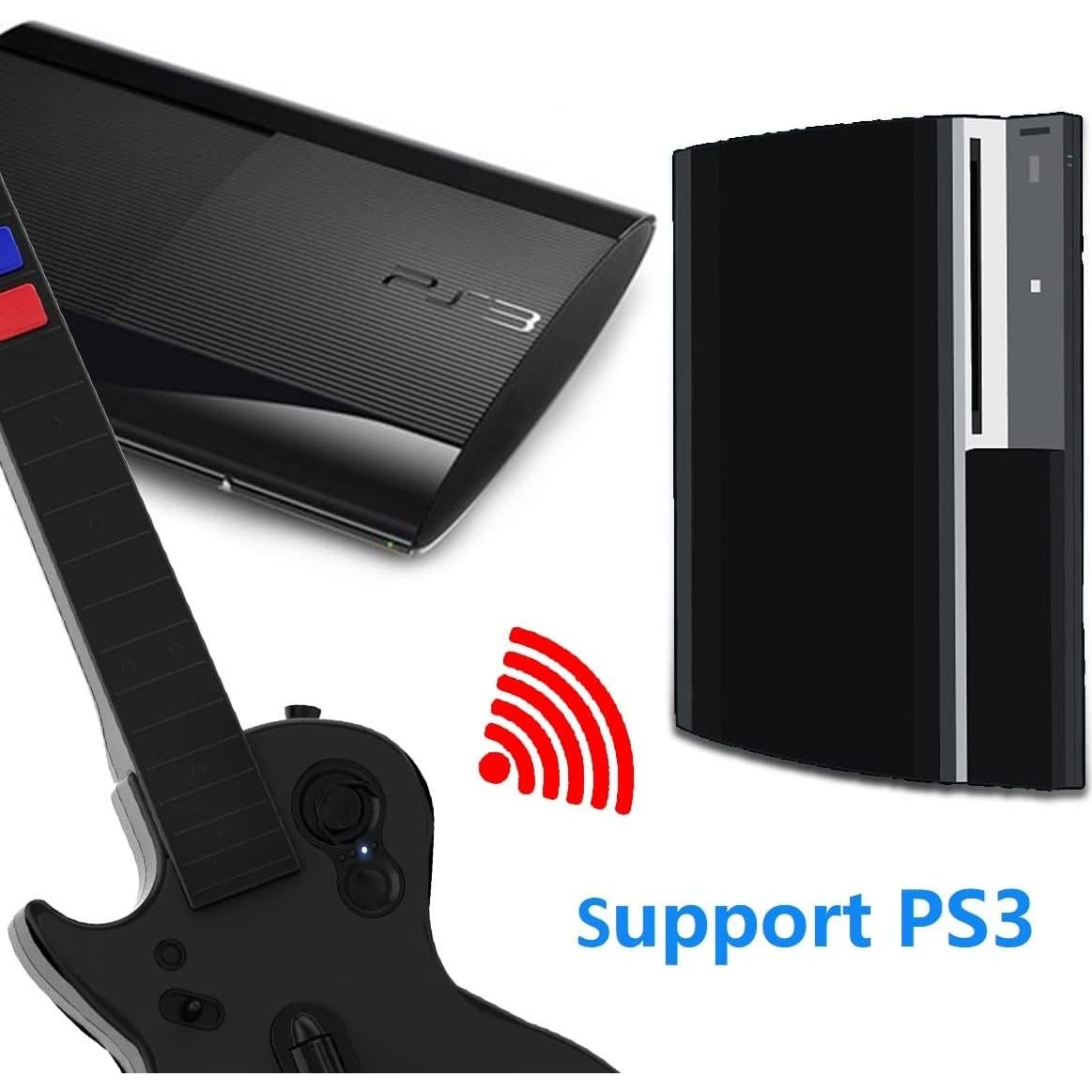 Controlador de guitarra inalámbrico NBCP para PC y PS3 - Negro