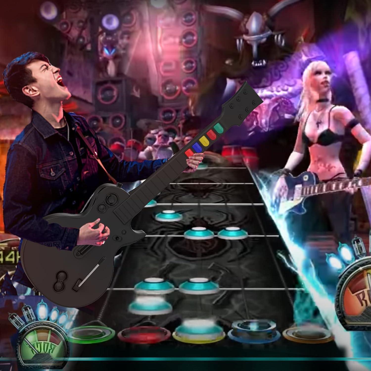 Controlador de guitarra inalámbrico NBCP para PC y PS3 - Negro