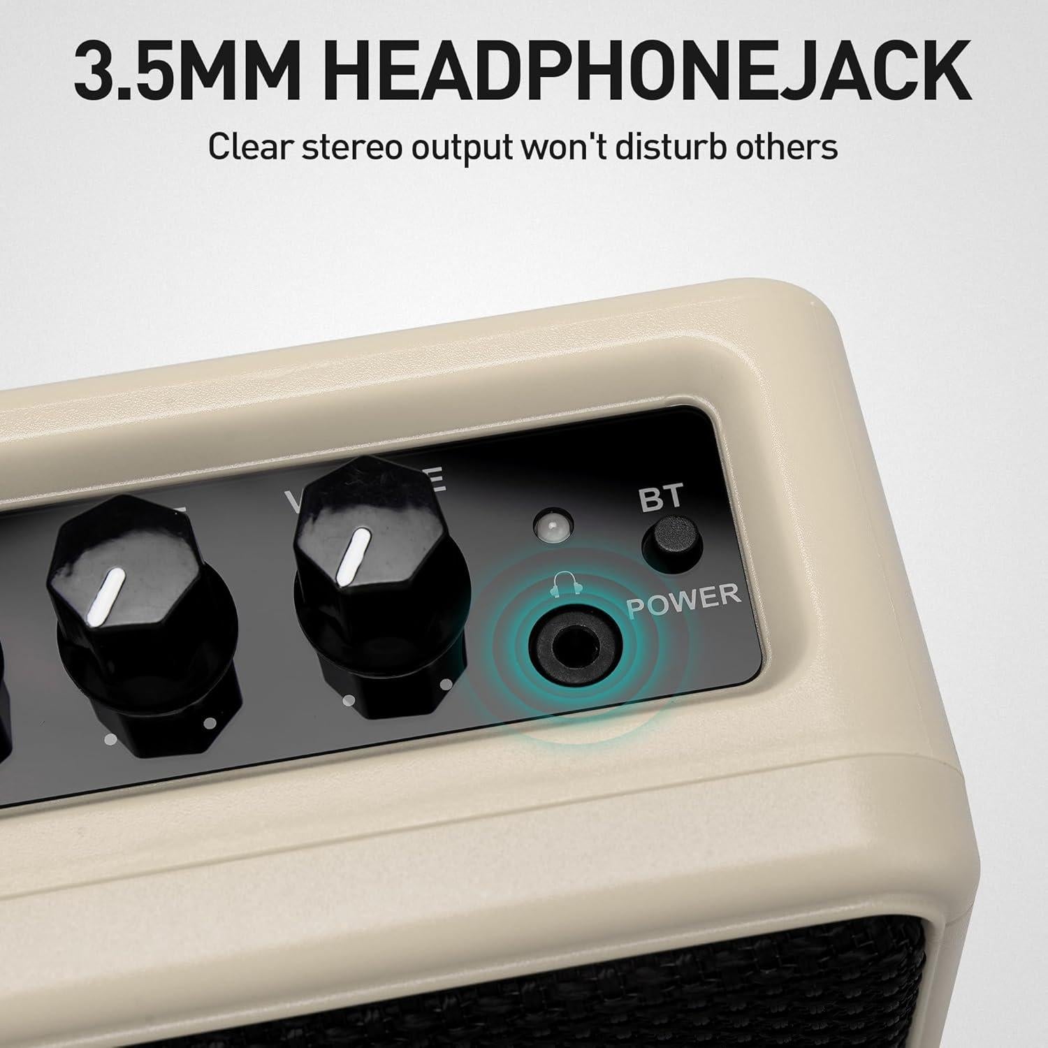 Amplificador de guitarra eléctrica EROK EK-AG-04 5W Bluetooth Beige