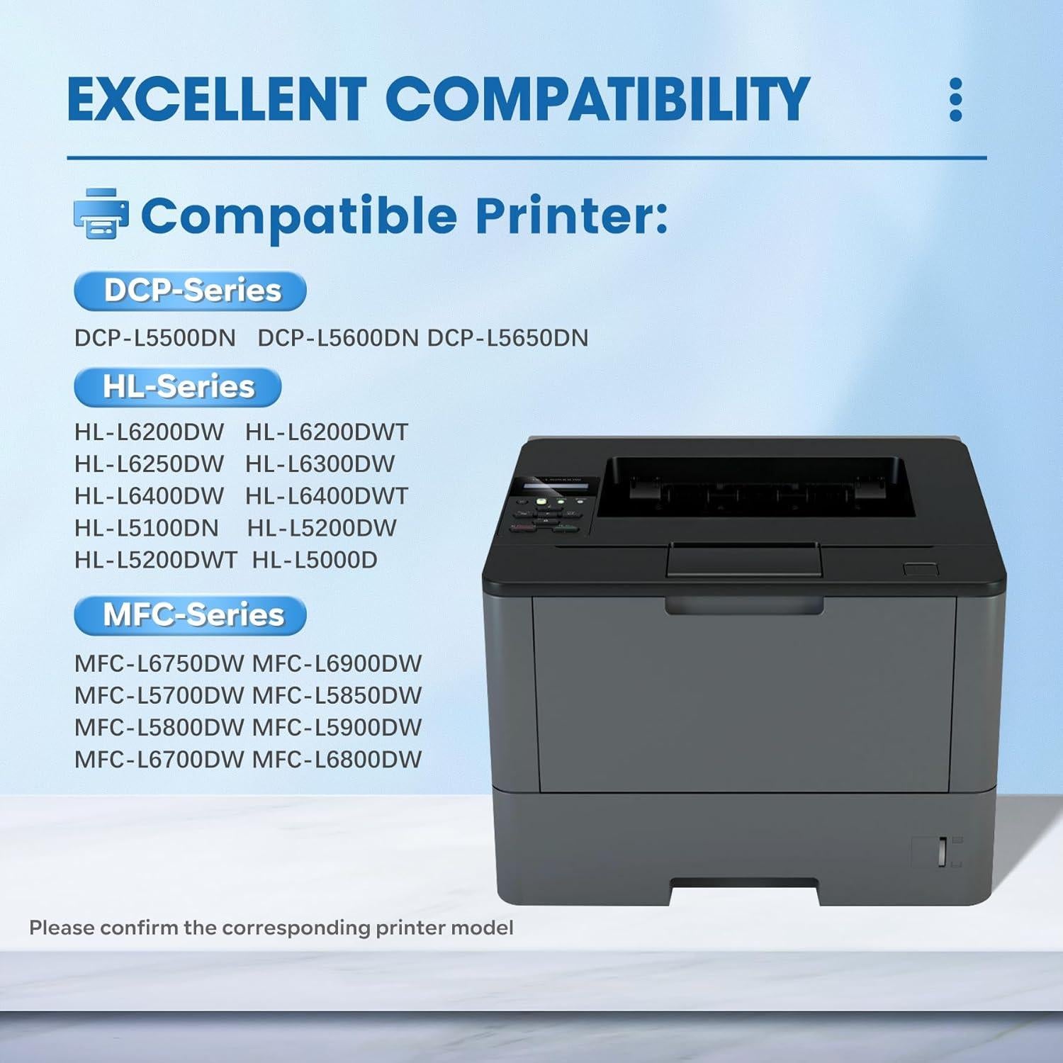 Cartucho de Tóner Negro VIHAN TN850 Alto Rendimiento 8000 Páginas