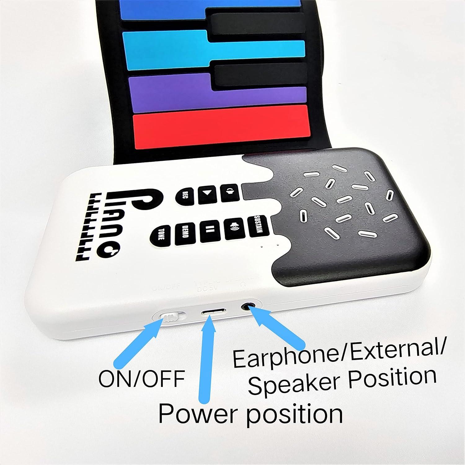 Piano Digital Plegable MAGICON US-49KEY 49 Teclas Arcoíris