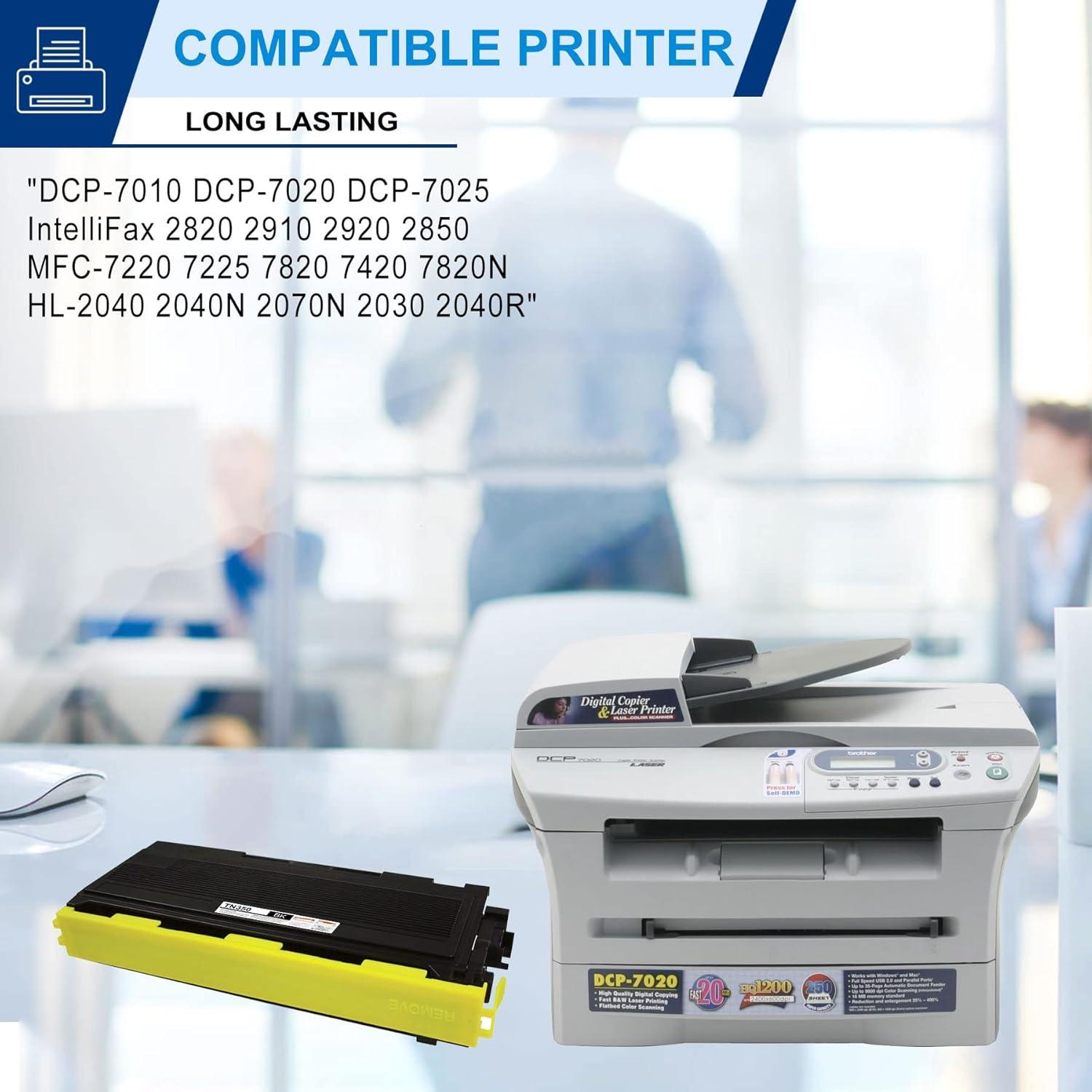 Cartucho de Tóner Negro TN350 Compatible Brother - 2600 Páginas