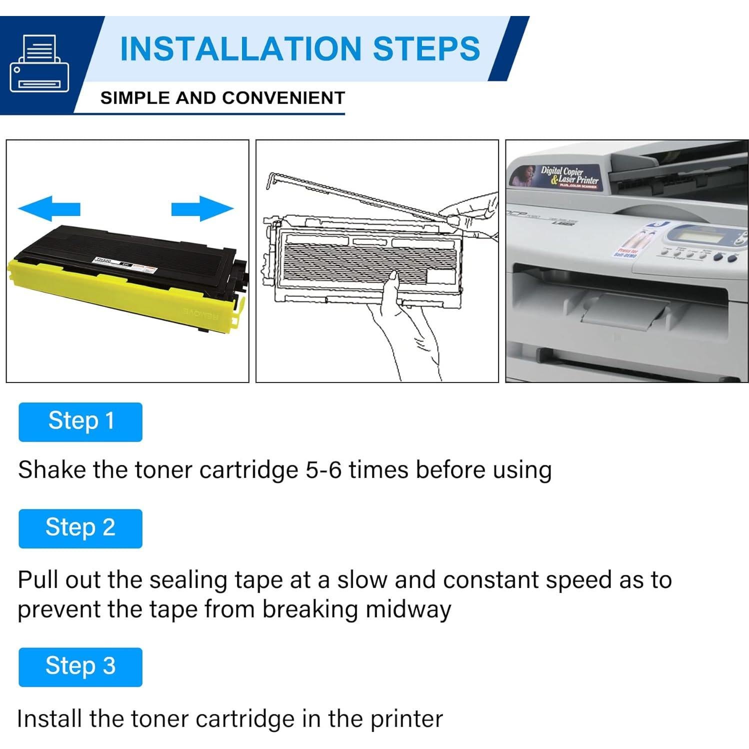 Cartucho de Tóner Negro TN350 Compatible Brother - 2600 Páginas