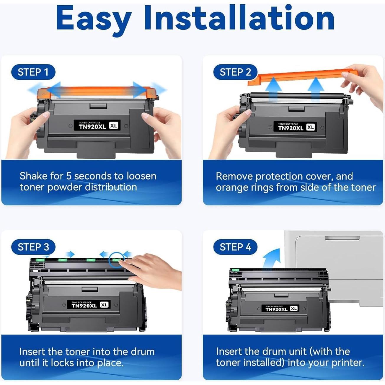 Cartuchos de Tóner Negro TN920XL Belietop - 2 Unidades 6000 Páginas