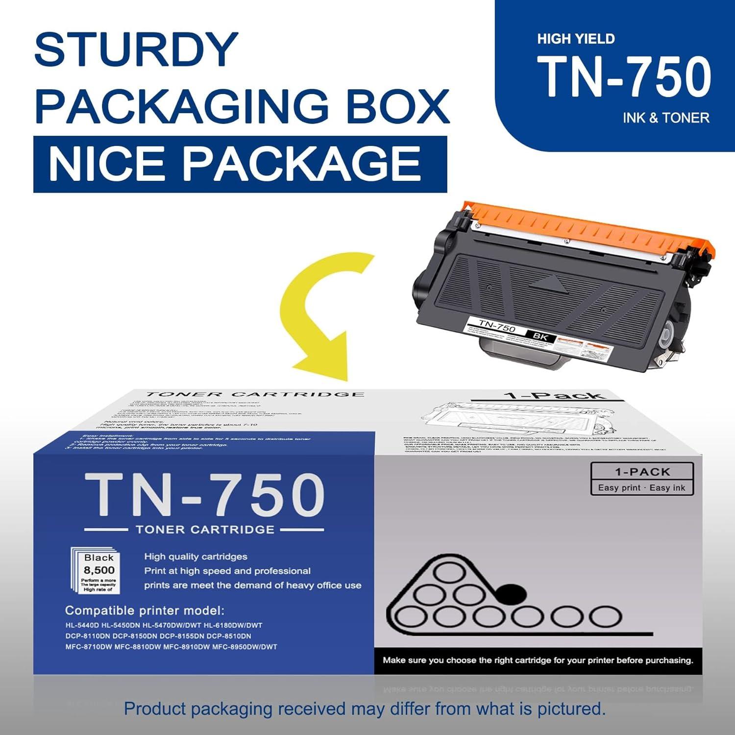 Cartucho de Tóner Negro TN750 Alto Rendimiento Brother