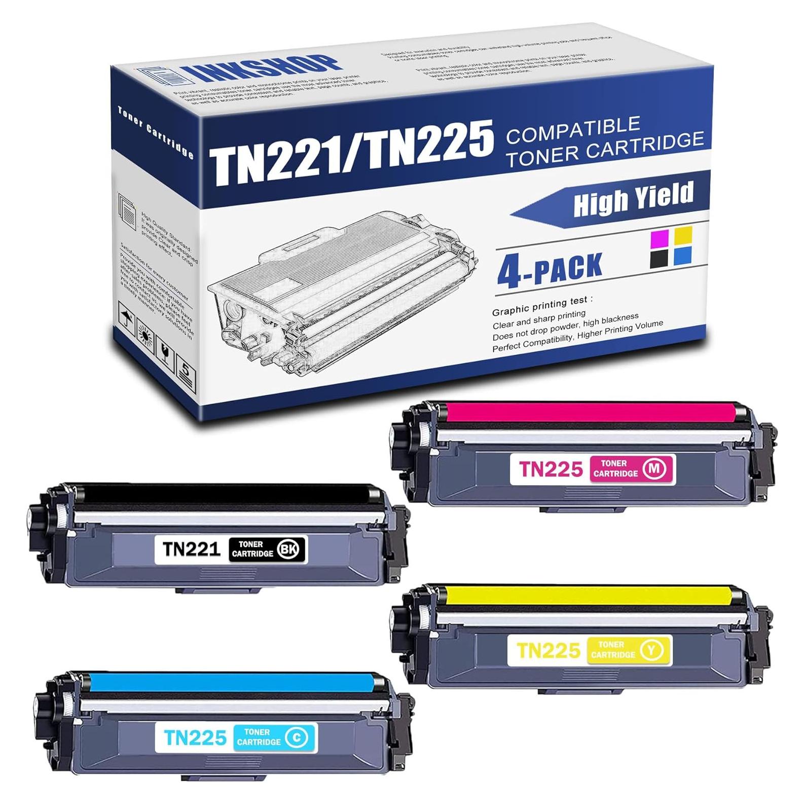 Cartucho de Tóner INKSHOP TN-225 Compatible 4PK (BK/C/M/Y)
