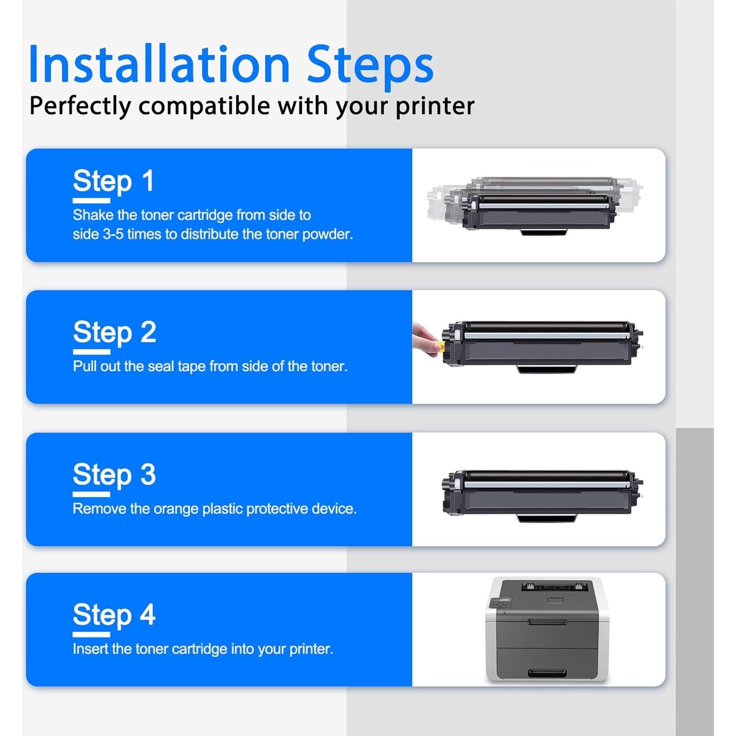 Cartuchos de Tóner TN-221 Brother - Paquete de 4 (Negro, Cian, Magenta, Amarillo)