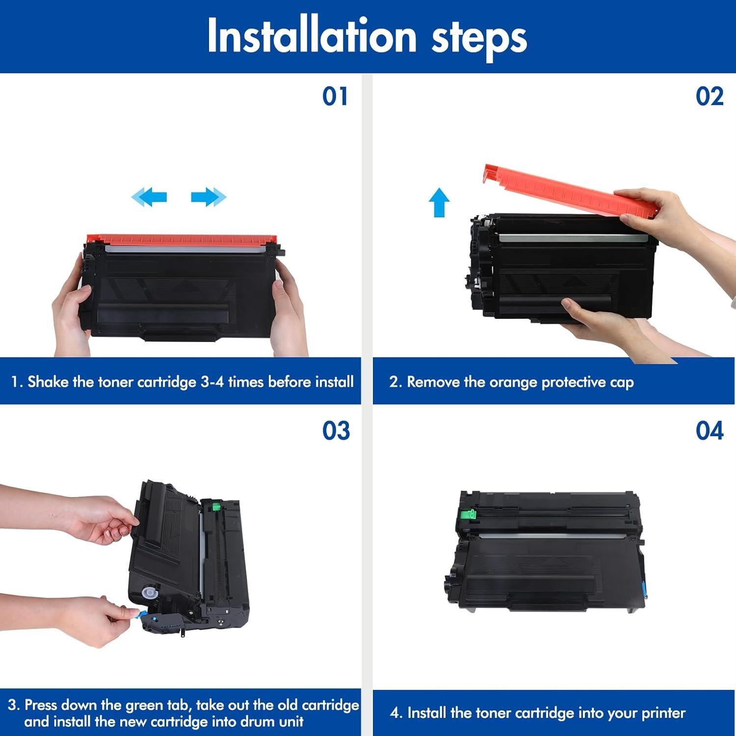 Cartucho de Tóner Negro Alto Rendimiento COMEINK TN-850 2-Pack