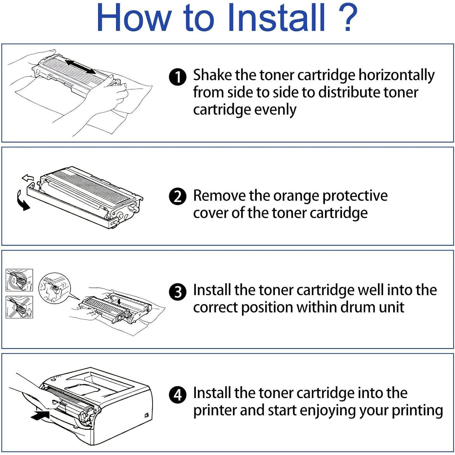 Paquete de 3 Cartuchos de Tóner Negro USUPERINK TN360 Compatible