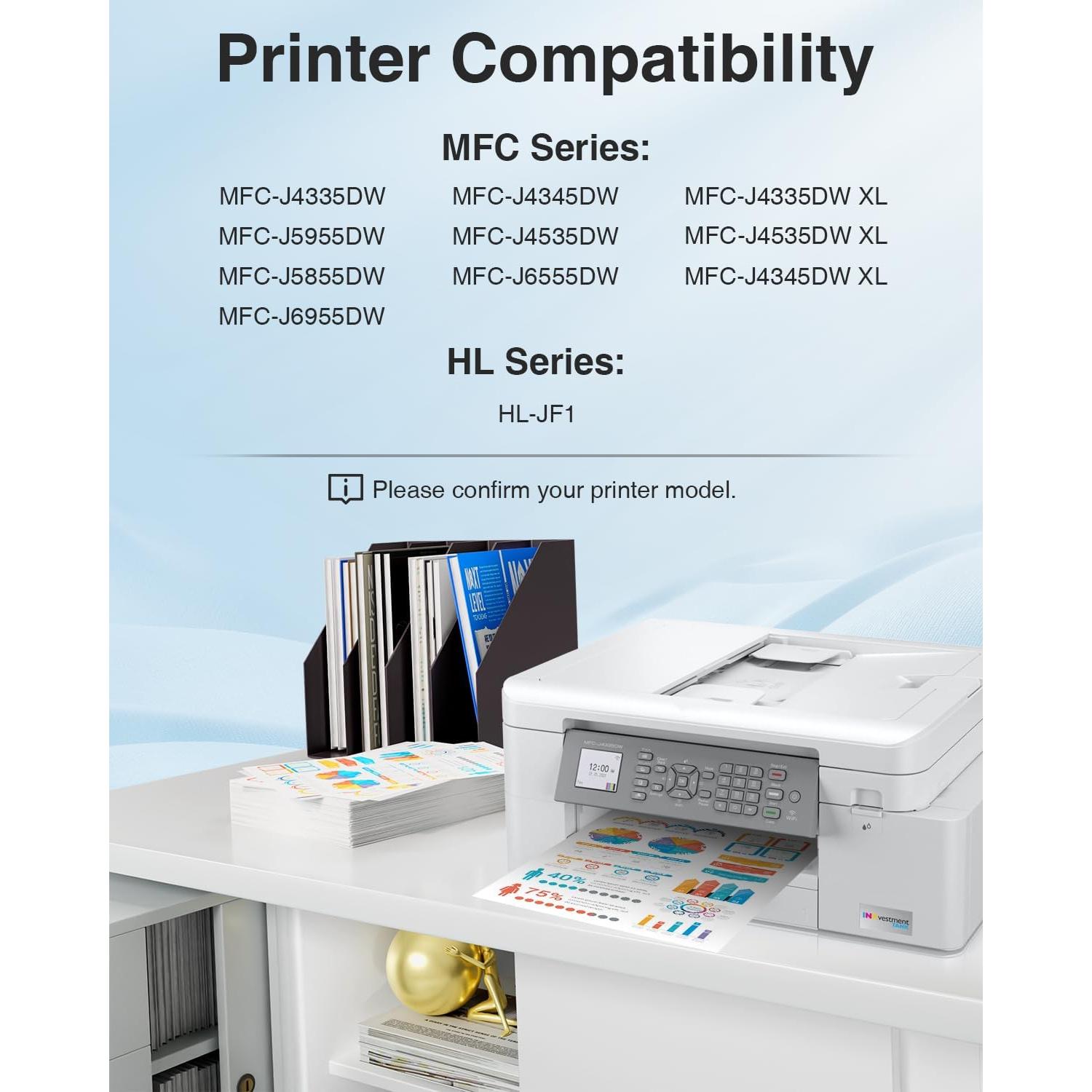 Cartuchos de tinta LC406 Jettruemedia 4 Paquete Compatible