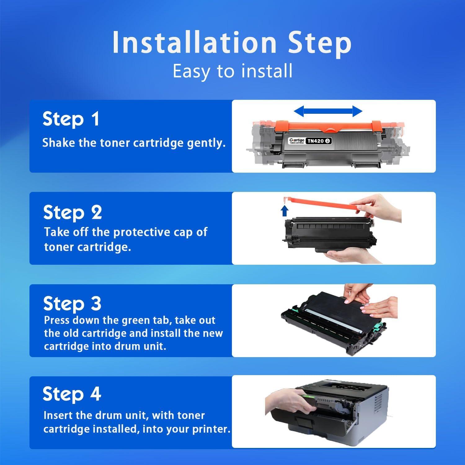 Cartucho de Tóner Negro Cartigo TN420 Paquete de 2