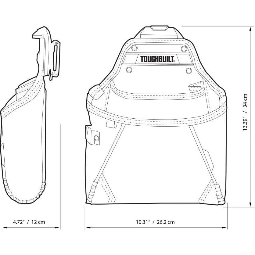 Bolsa de Suministros ToughBuilt TB-CT-05 Negra 71 bolsillos