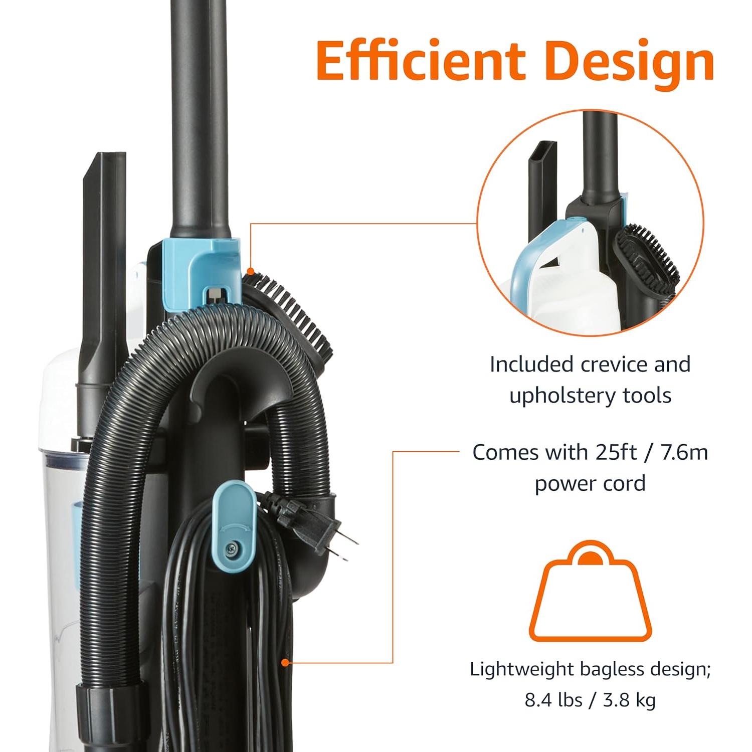 Aspiradora Vertical Sin Bolsa Amazon Basics 720W 1.7L 3.8kg