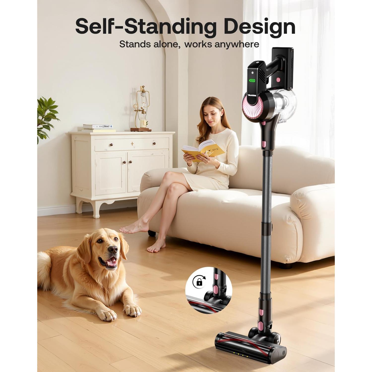 Aspiradora Inalámbrica Trucozie T351 40Kpa 45Min 8-en-1 Negra