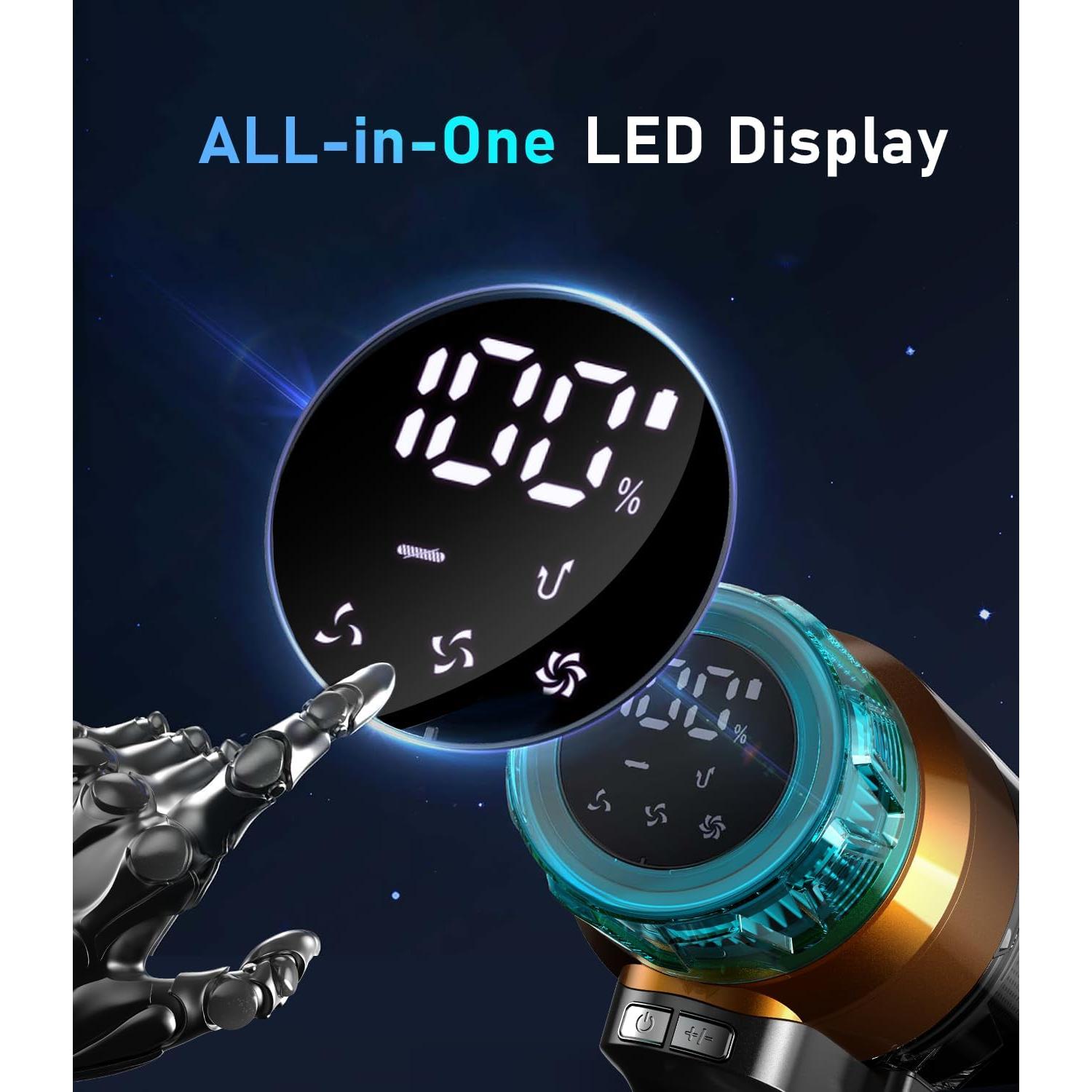 Aspiradora Inalámbrica MBYULO EHBL 600W 55Kpa 60Min 8 en 1