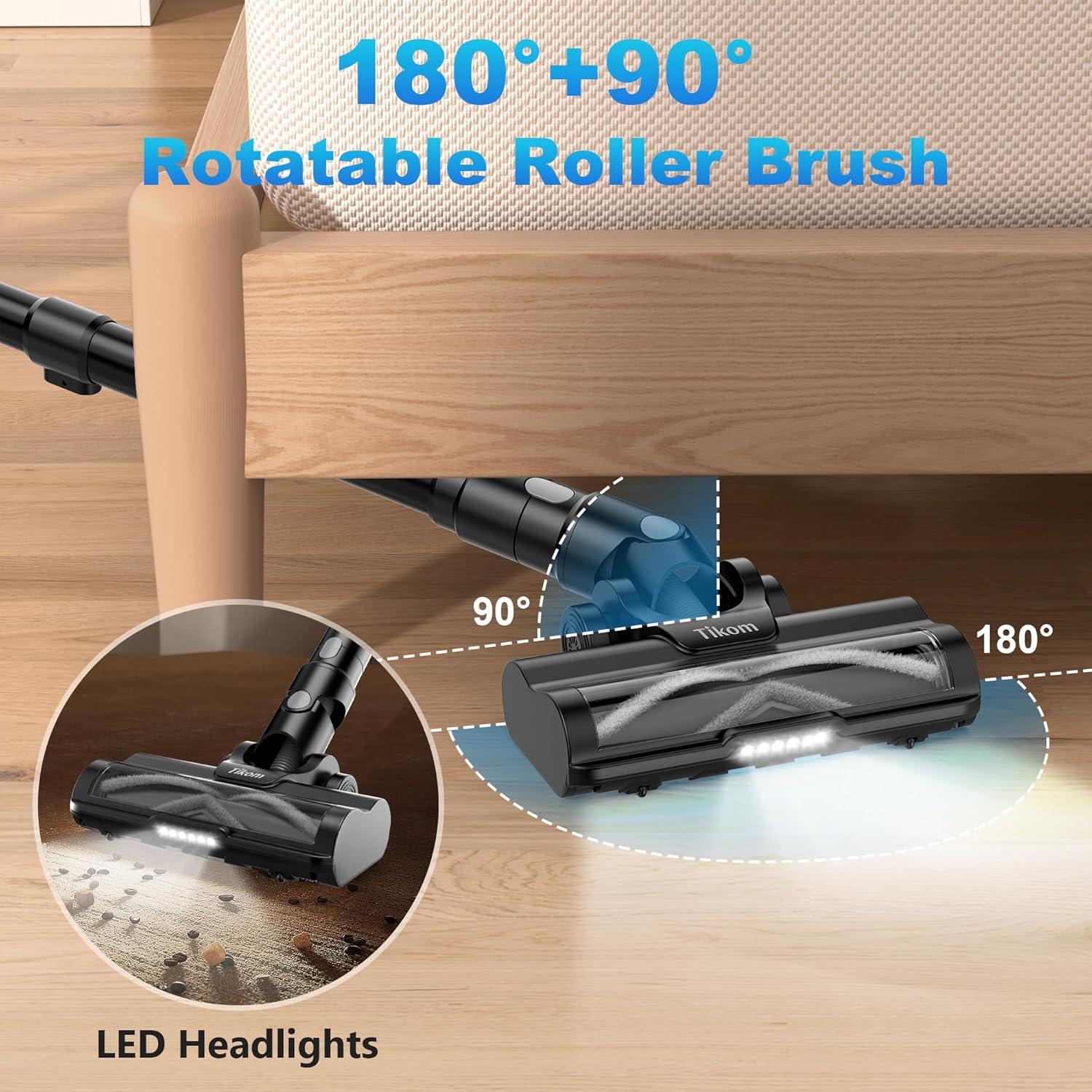 Aspiradora Inalámbrica Tikom V450 450W 40Kpa con Base de Carga