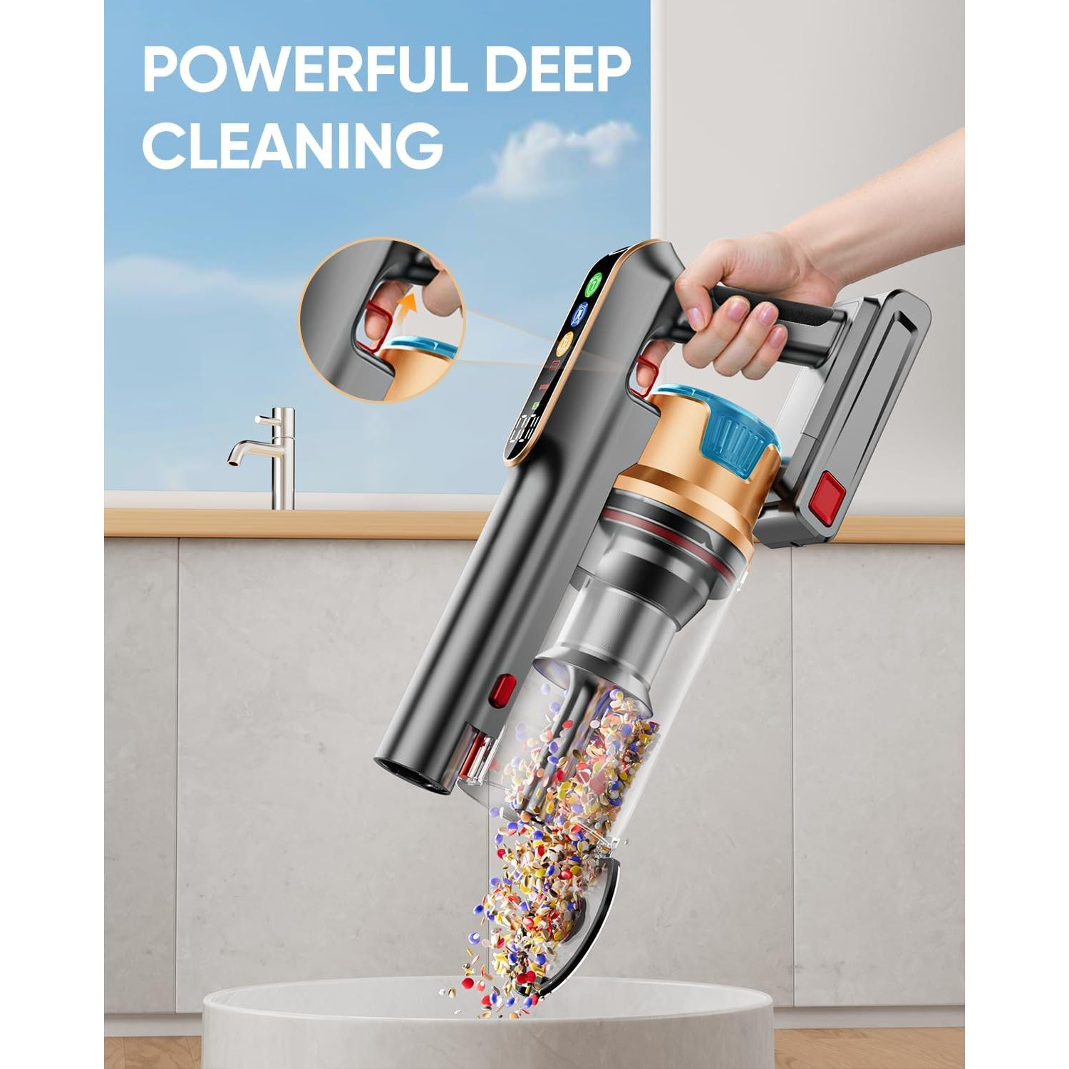 Aspiradora Inalámbrica Drepre K7 Pro 550W 1.8L HEPA 65Min