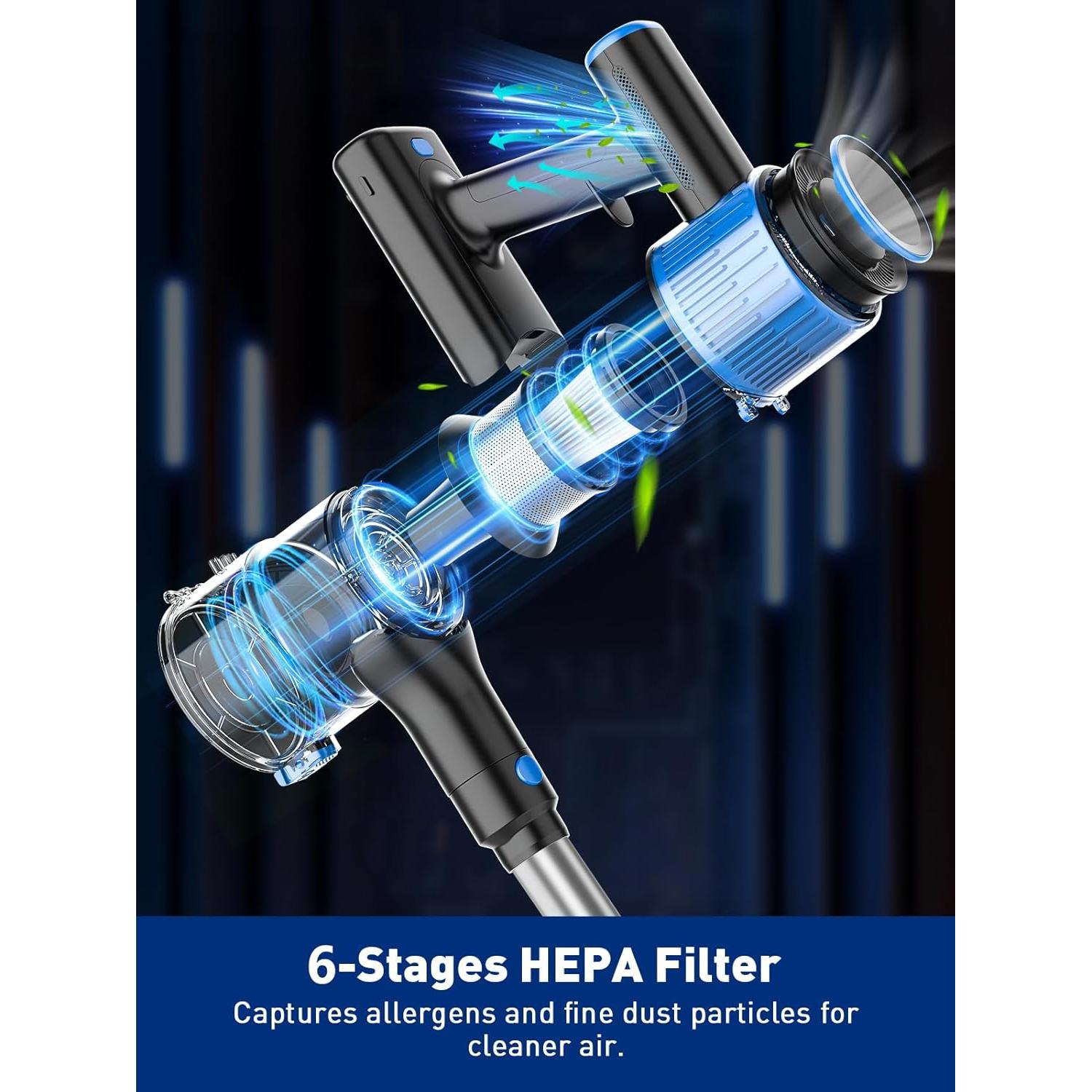 Aspiradora Inalámbrica VOKENE A27 8 en 1 400W 45KPA