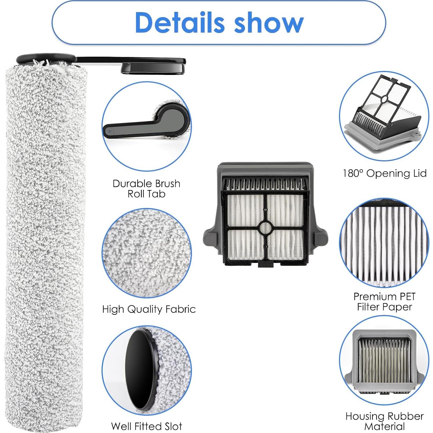 Rodillos y Filtros HEPA para Aspiradora Tineco Floor ONE S7/S6