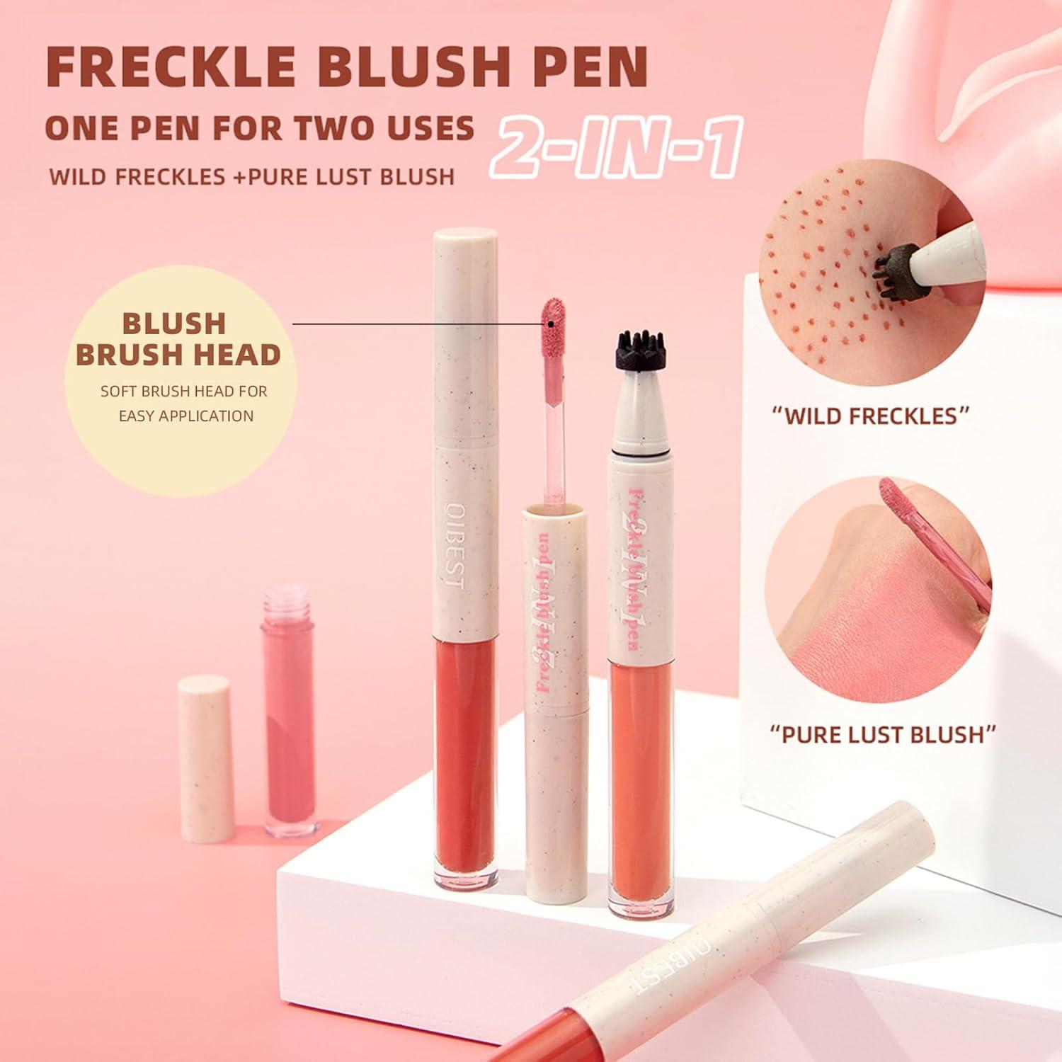 Bolígrafo Rubor y Pecas Charm Kiss Rosa Atardecer 2 en 1