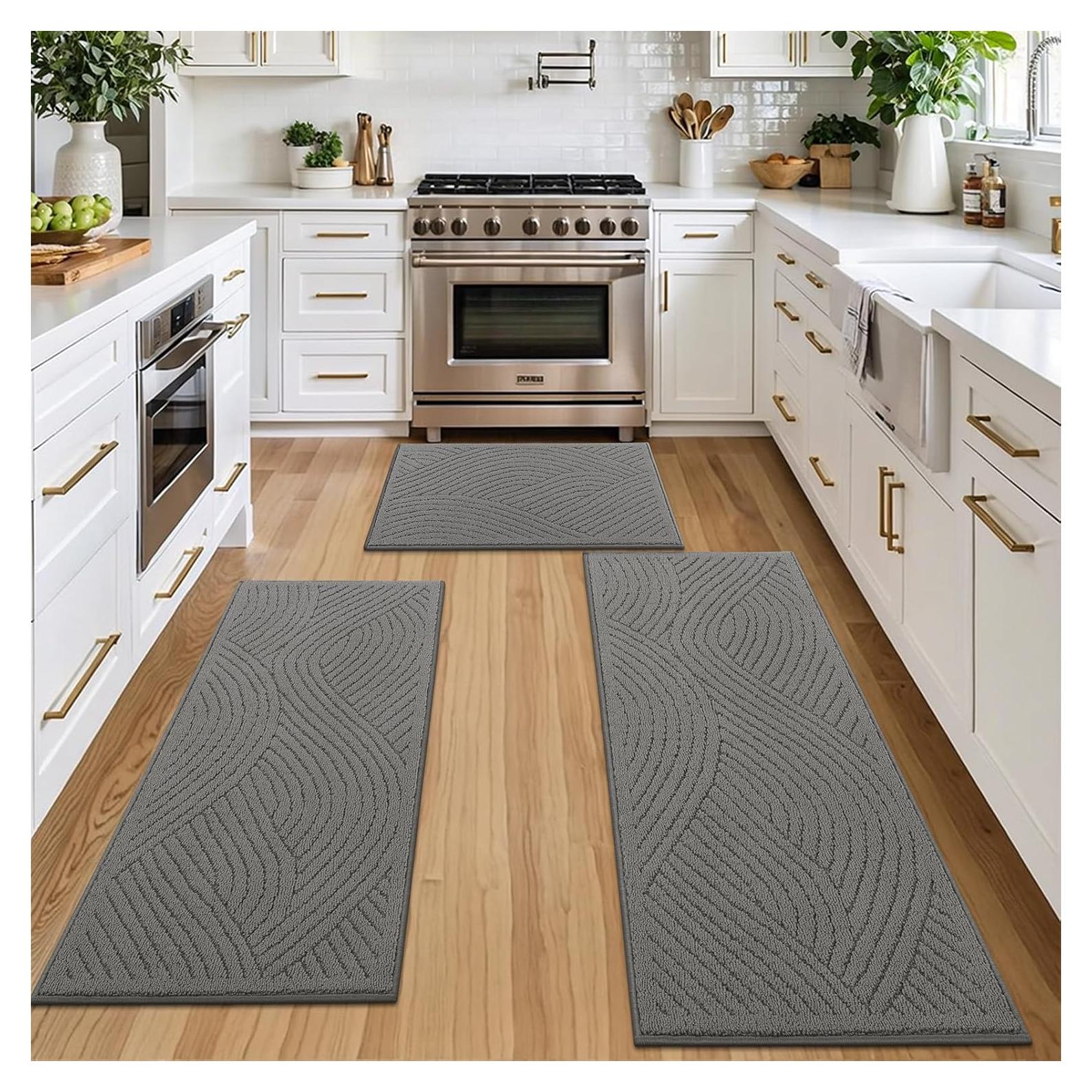 Conjunto de Alfombrillas de Cocina SHACOS 3 Piezas Antideslizantes