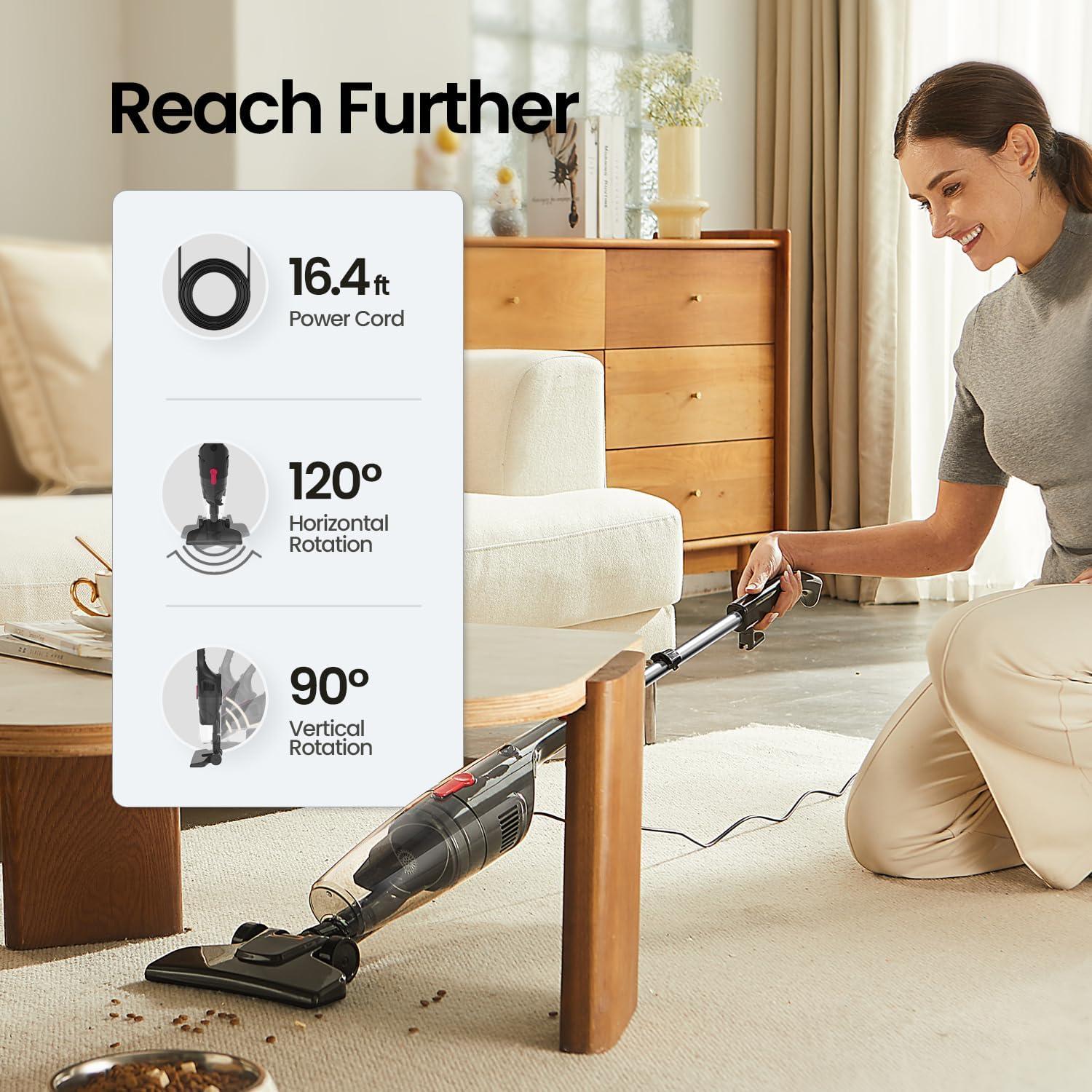 Aspiradora RONEAIR W800-M 600W 1.2L con Cable 5m y Filtro Lavable