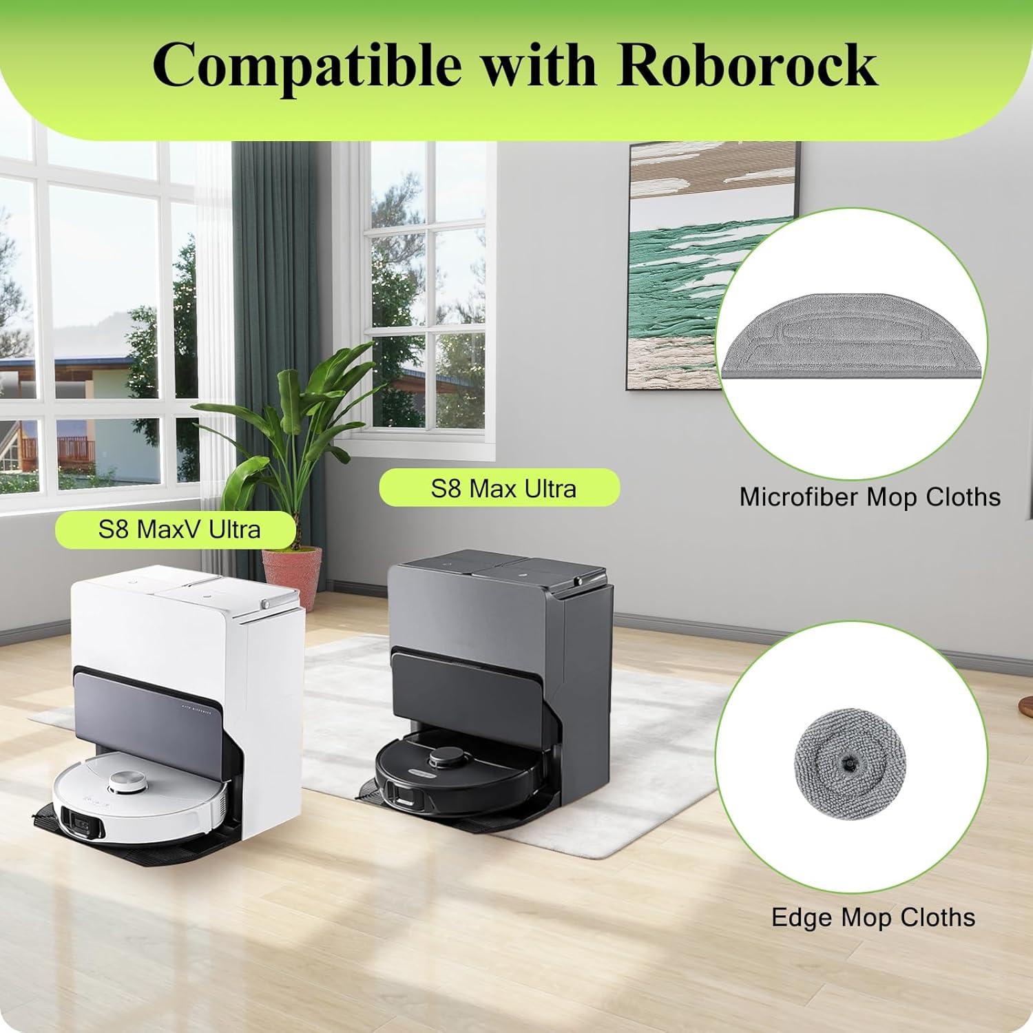 Paños de Reemplazo Soniicmomo para Roborock S8 MaxV Ultra