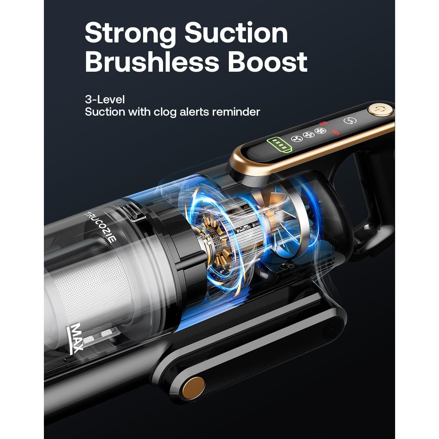 Aspiradora Inalámbrica Trucozie T352 45Kpa 50 Min de Uso