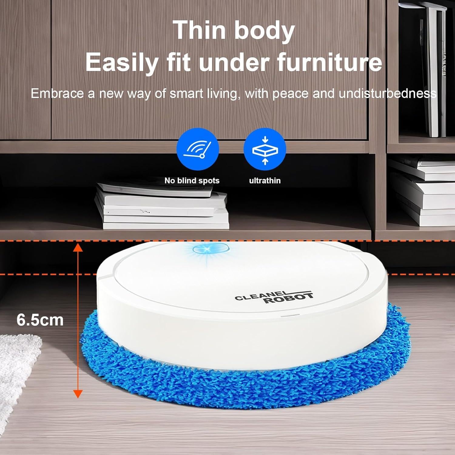 Robot Mopa Genérico NO.8688 Ultra Delgado 6.5cm 120min Limpieza