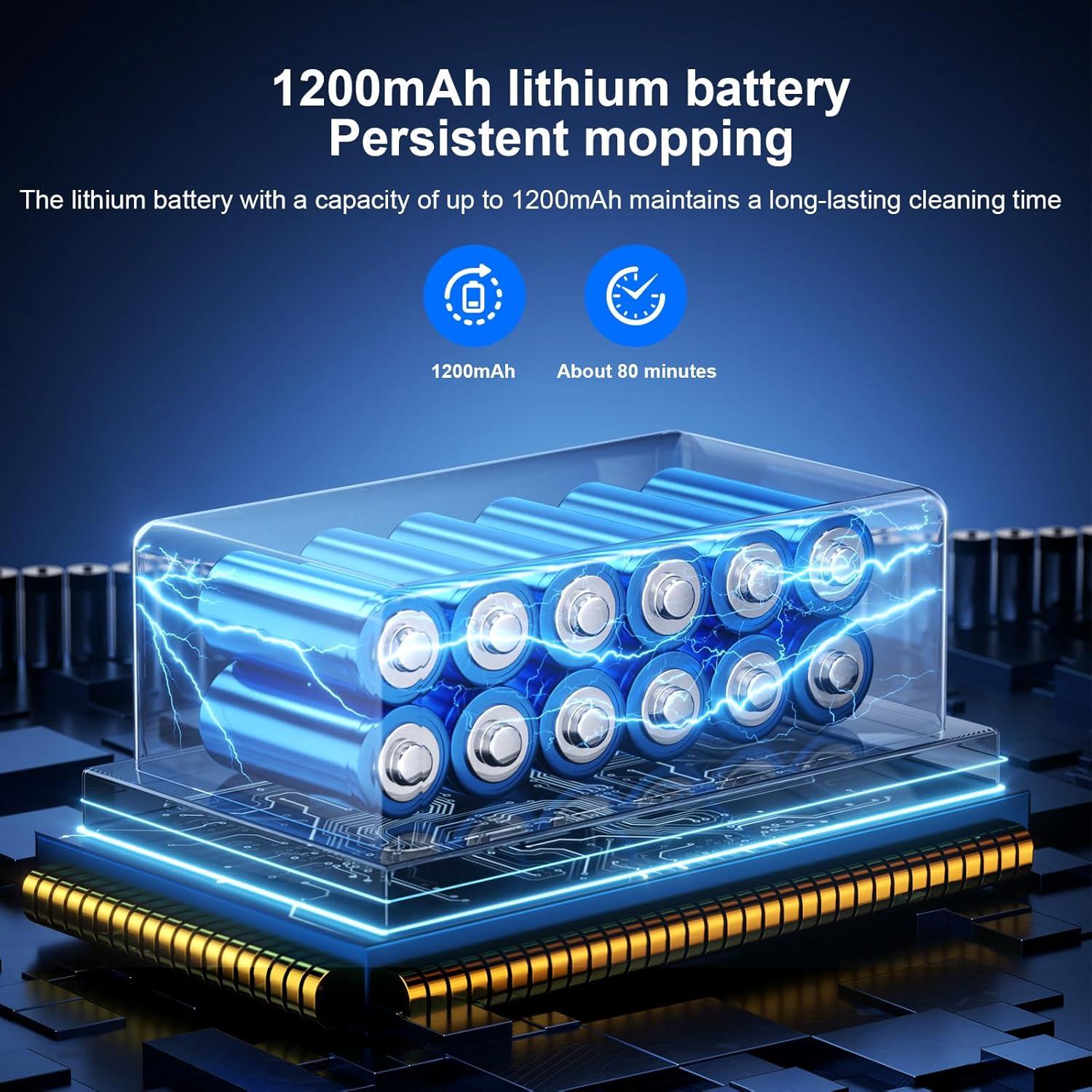 Robot Trapeador Genérico JM8025 Inalámbrico 22.86cm Negro