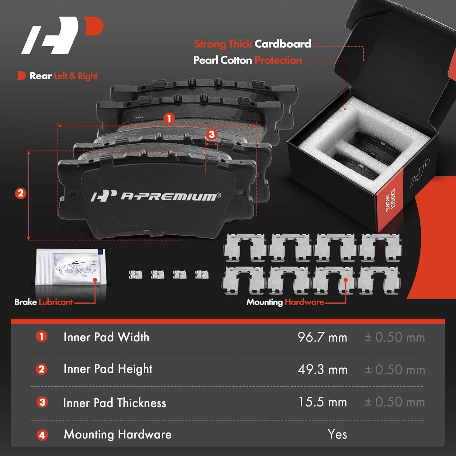 Discos de Freno Traseros Perforados A-Premium + Pastillas Cerámicas