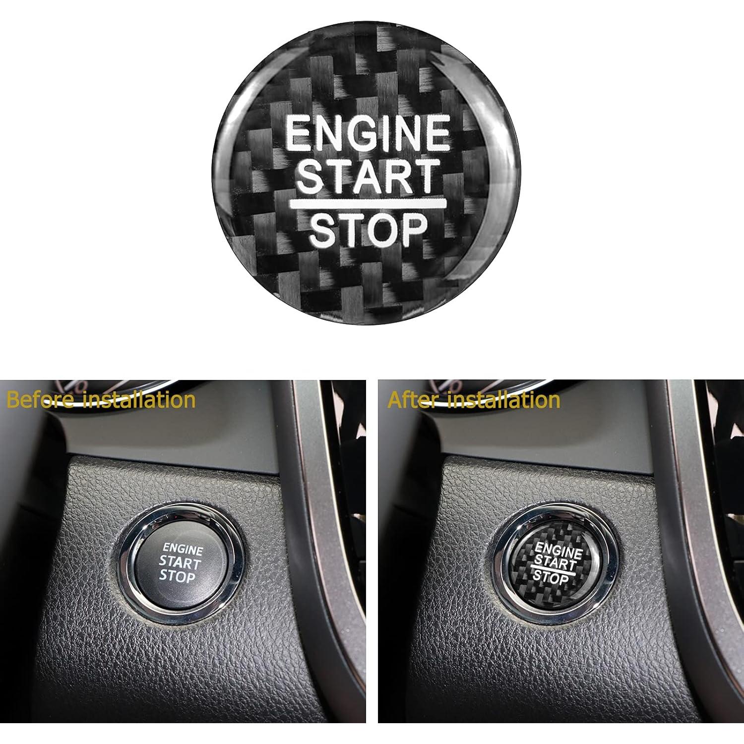 Cubierta de Botón de Inicio QianBao para Toyota RAV4 Camry Negro