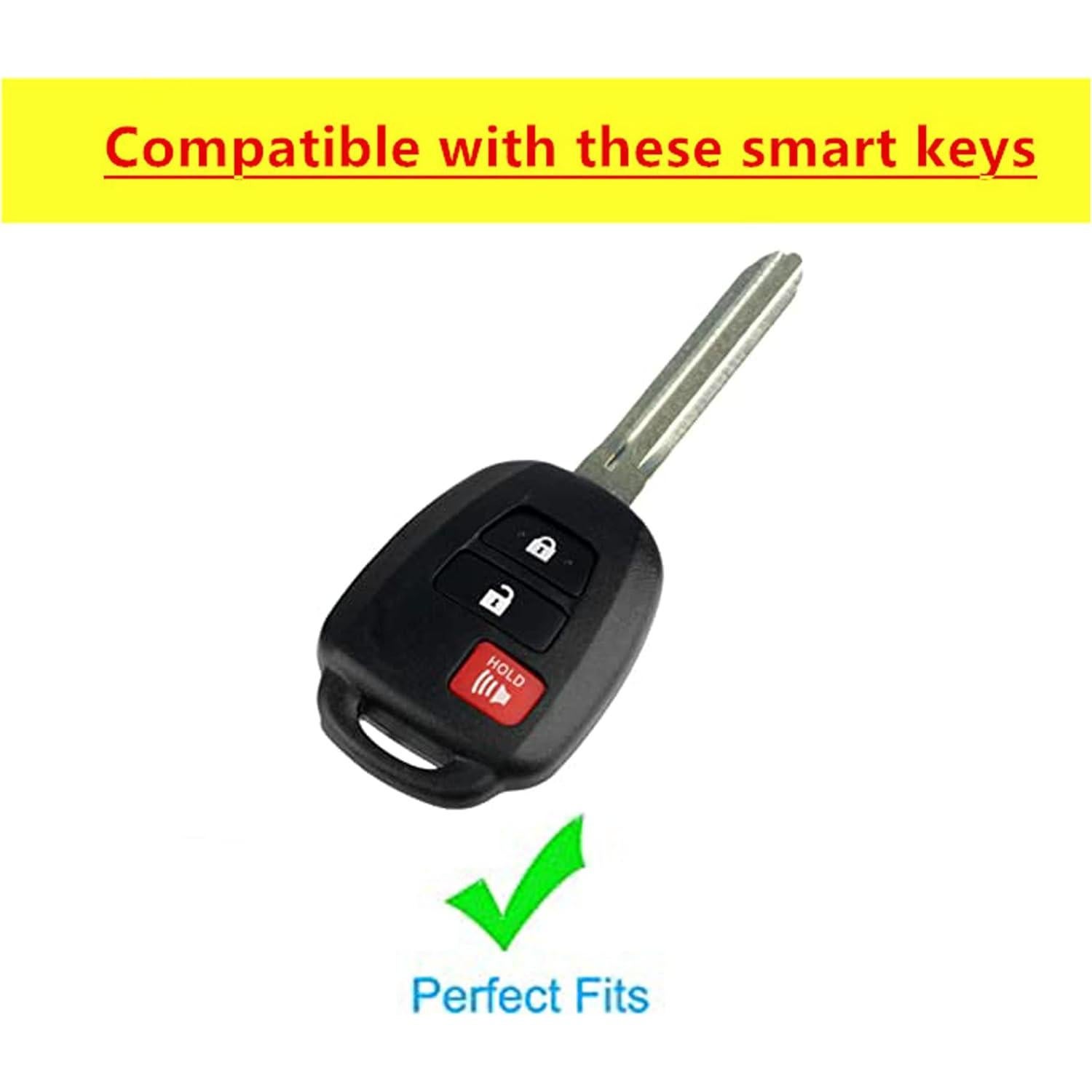 Cubierta de Llave Inteligente Toyota QIXIUBIA 3 Botones Rosa