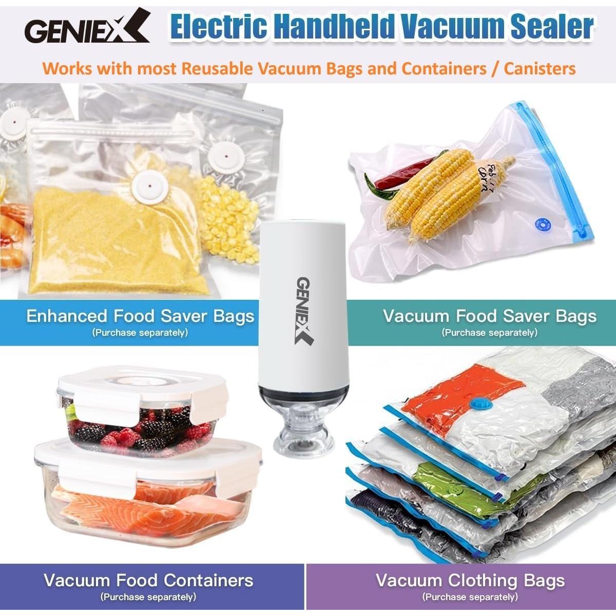 Sellador de vacío portátil GenieX recargable automático