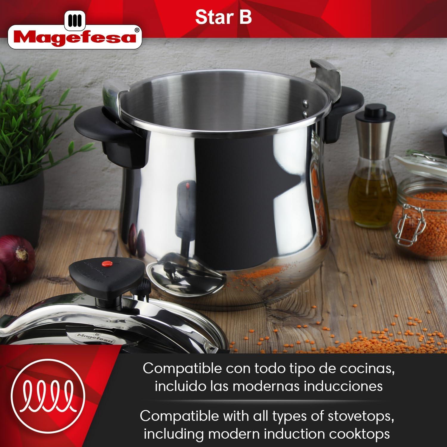 Olla a Presión Magefesa Star 6.3 Qt Acero Inoxidable 18/10