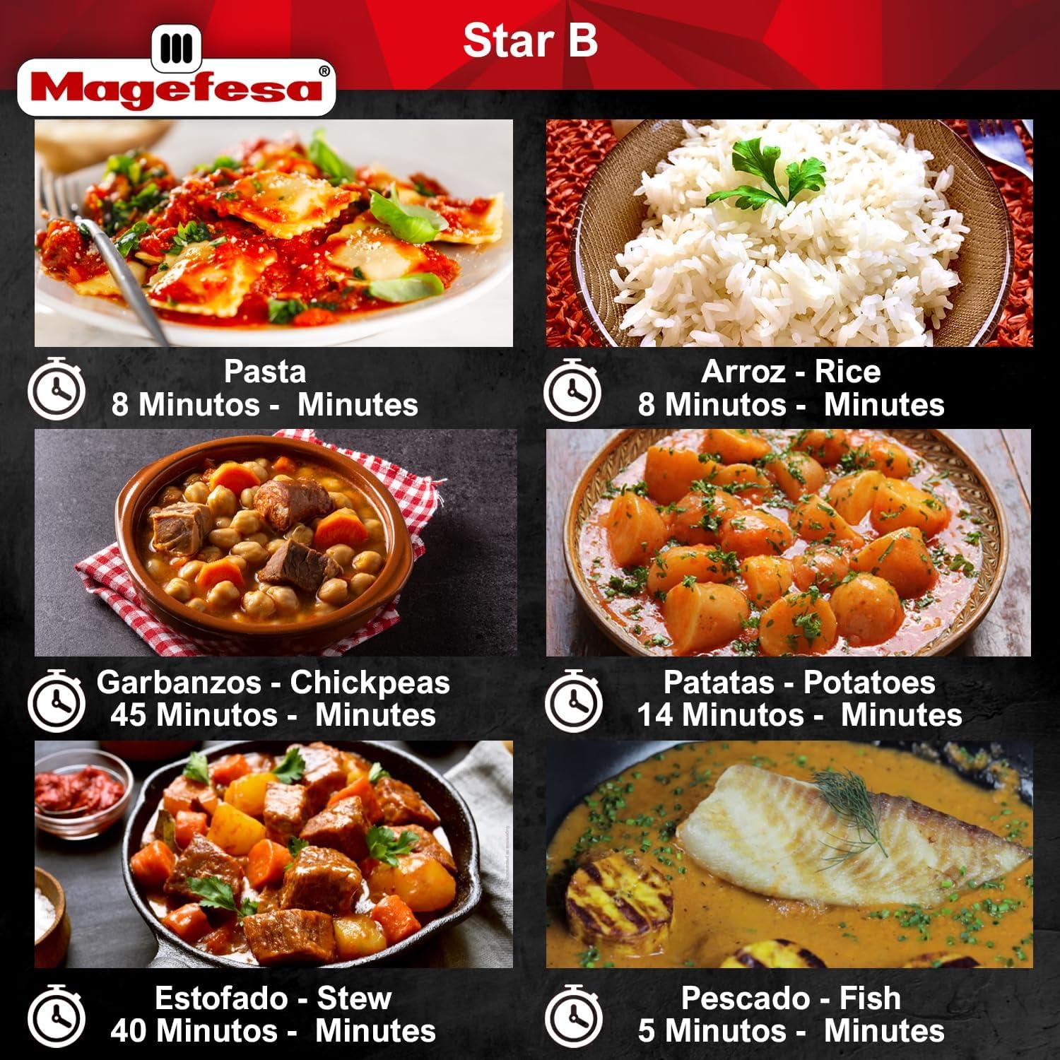 Olla a Presión Magefesa Star 6.3 Qt Acero Inoxidable 18/10