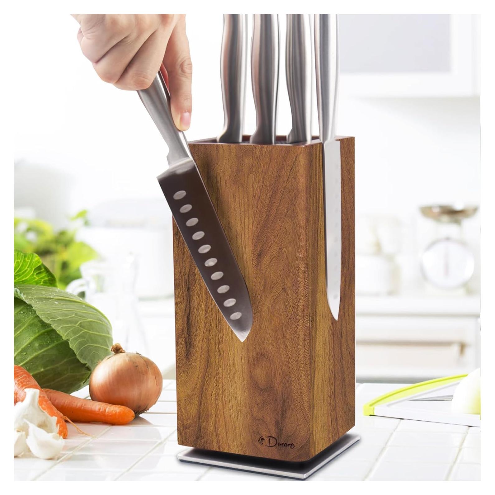 Bloque Magnético para Cuchillos Dmore 360° Madera Acacia