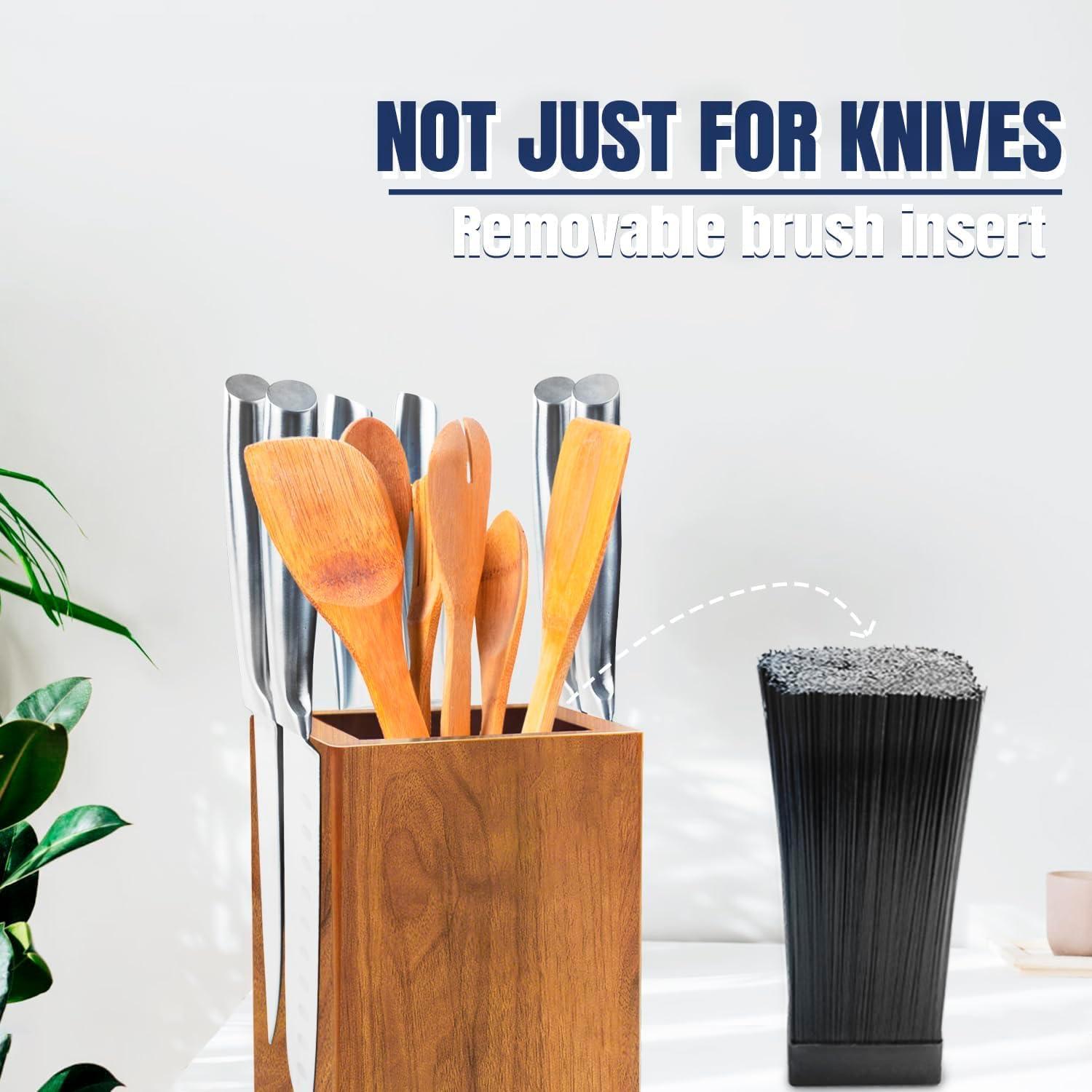 Bloque Magnético para Cuchillos Dmore 360° Madera Acacia