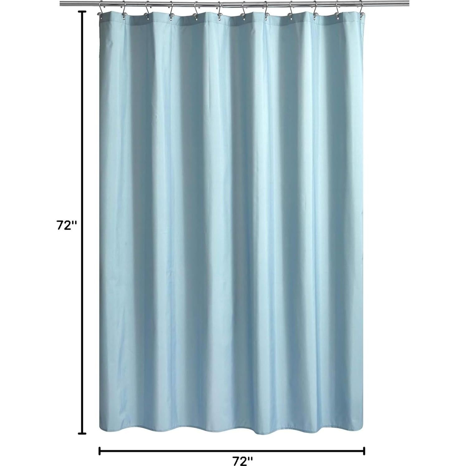 Cortina de Ducha N&Y HOME 1.83m Impermeable TPU Azul