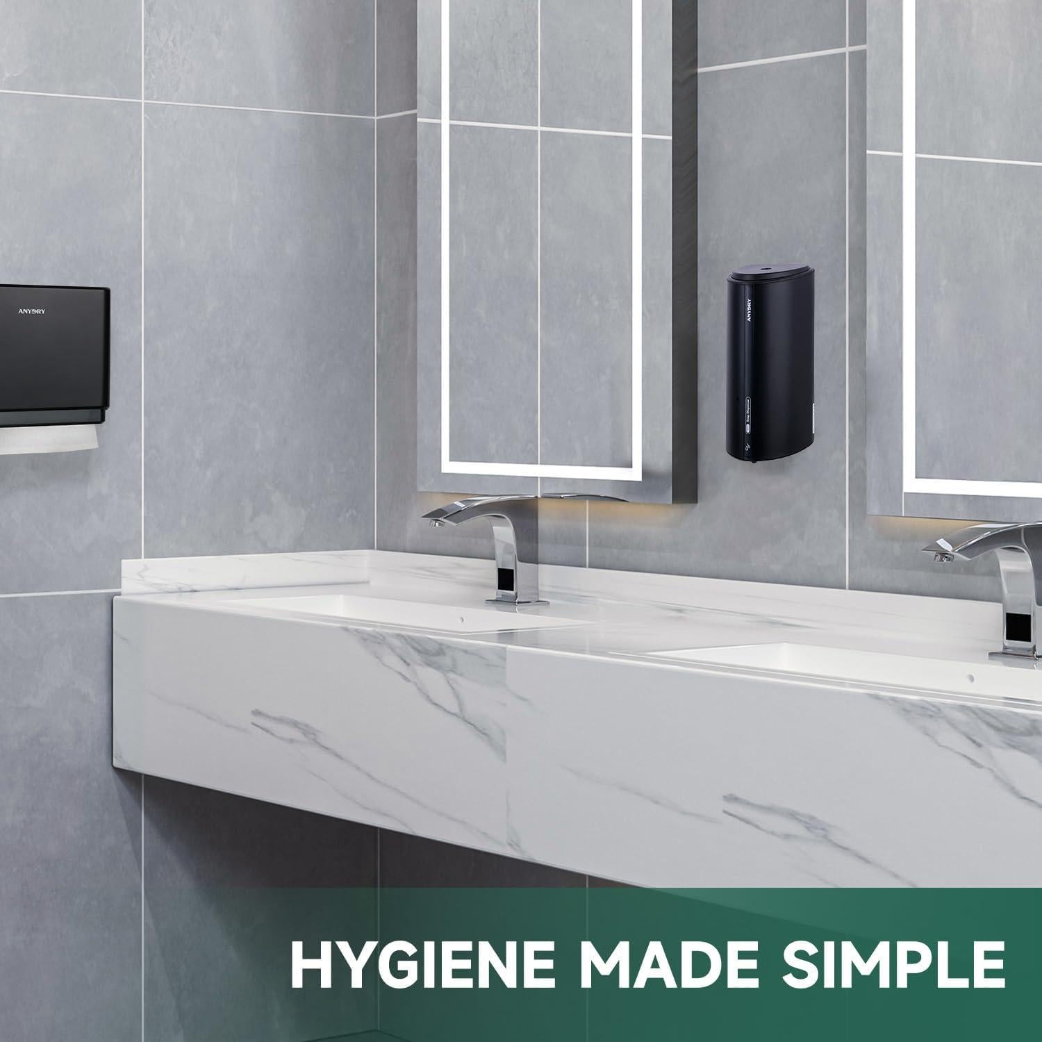 Dispensador Automático de Jabón Líquido AnyDry 850ml Negro