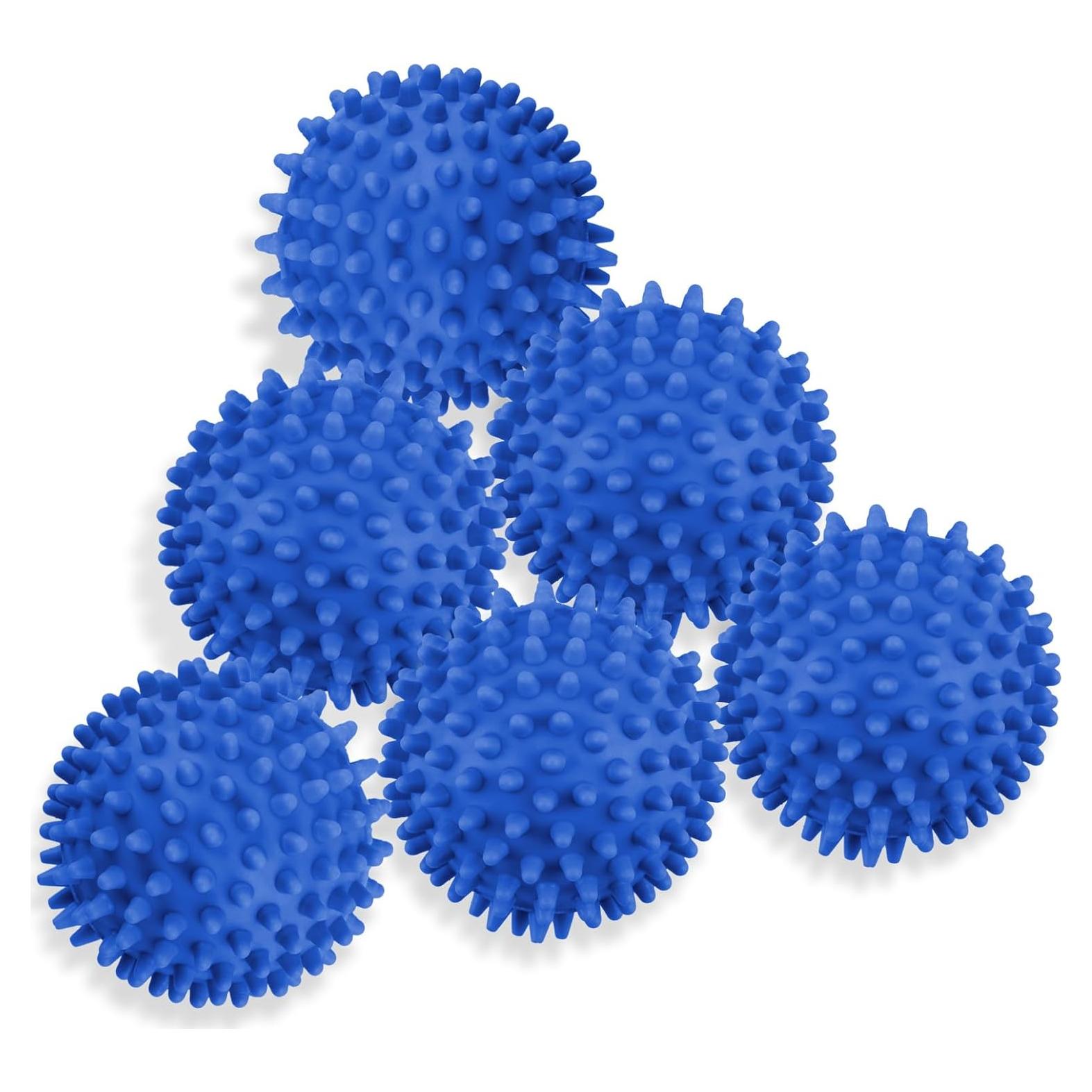 Paquete de 6 Pelotas de Secadora PEASUG - Azul, 6.1 cm