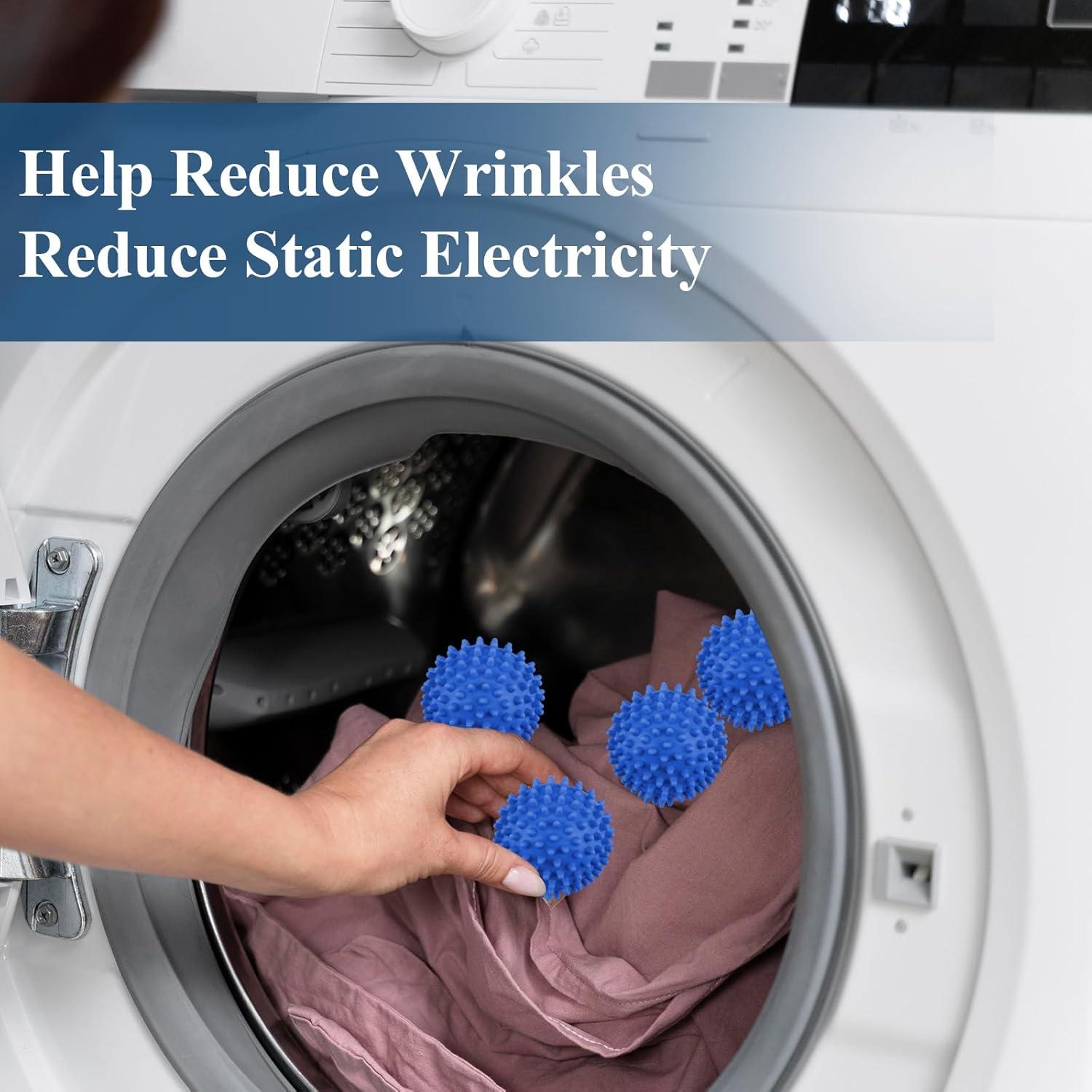 Paquete de 6 Pelotas de Secadora PEASUG - Azul, 6.1 cm