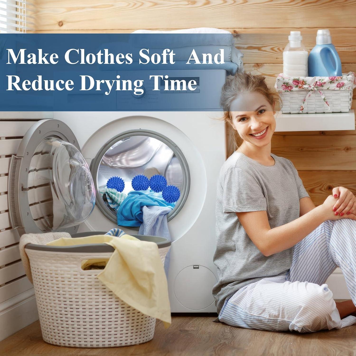 Paquete de 6 Pelotas de Secadora PEASUG - Azul, 6.1 cm