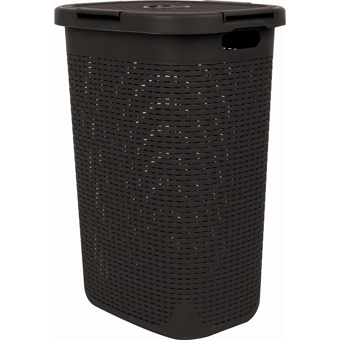 Cesto de Ropa Slim Mind Reader 60L con Tapa Marrón